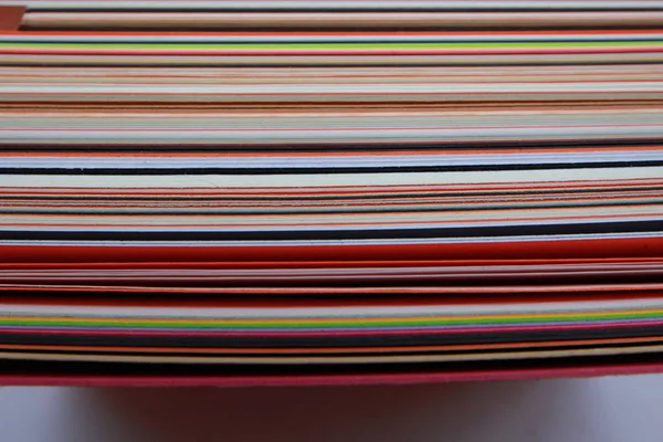 Texture stack of colored cardboard — Stock Photo, Image