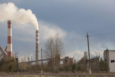 bitki fabrika üretim boru çimento fabrikası duman