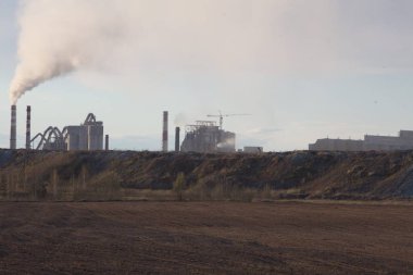 bitki fabrika üretim boru çimento fabrikası duman