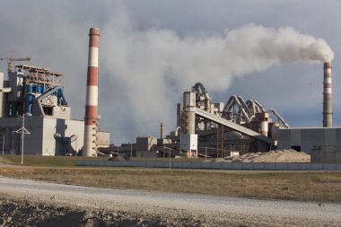 bitki fabrika üretim boru çimento fabrikası duman