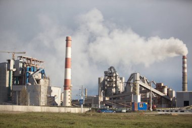 bitki fabrika üretim boru çimento fabrikası duman