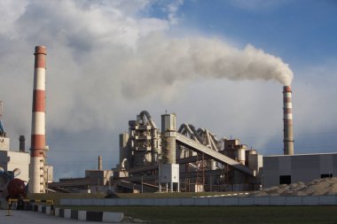 bitki fabrika üretim boru çimento fabrikası duman