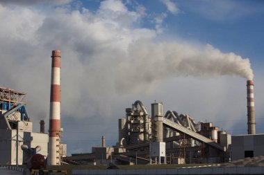 bitki fabrika üretim boru çimento fabrikası duman