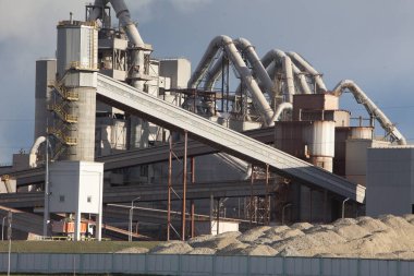 bitki fabrika üretim boru çimento fabrikası duman