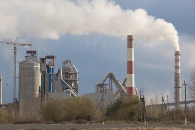 bitki fabrika üretim boru çimento fabrikası duman