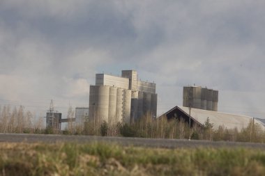 bitki fabrika üretim boru çimento fabrikası duman