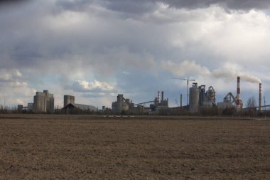 bitki fabrika üretim boru çimento fabrikası duman