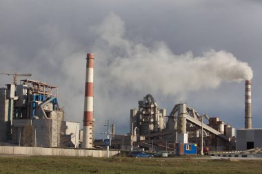 bitki fabrika üretim boru çimento fabrikası duman