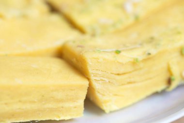 Hint yemekleri şeker ghee tatlı tatlılar soan papdi