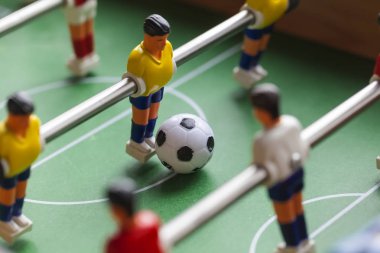 Masa futbolu. langırt oyuncu