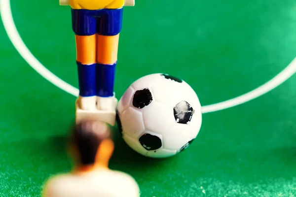 Futebol de mesa. jogador de pebolim — Fotografia de Stock