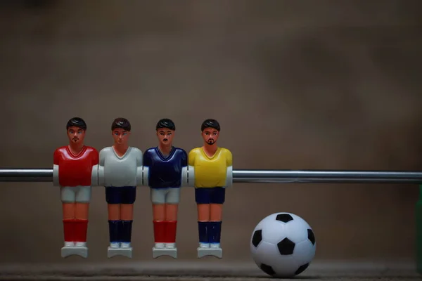 Πίνακας Foosball Πλαστικό Ποδοσφαιριστές — Φωτογραφία Αρχείου