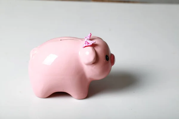 Roze Geld Piggy Bank — Stockfoto