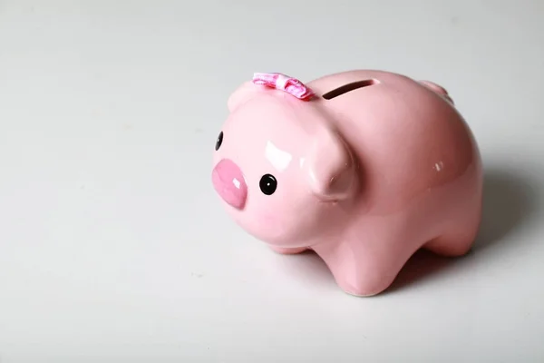 Roze Geld Piggy Bank — Stockfoto