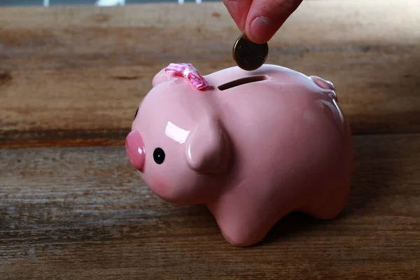 Munt Geld Piggy Bank — Stockfoto