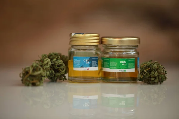 Aceite Cannabis Cbd Cáñamo — Foto de Stock