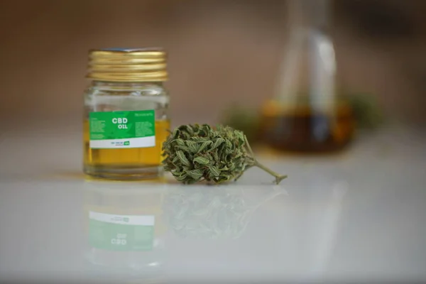 Cannabis Olie Cbd Jar — Stockfoto