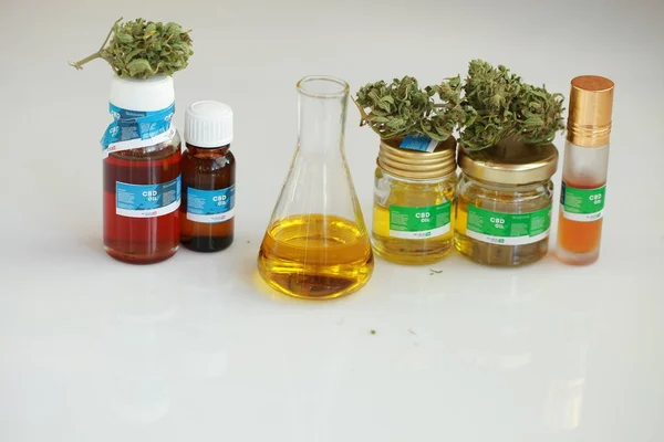 Aceite Cannabis Cbd Cáñamo — Foto de Stock