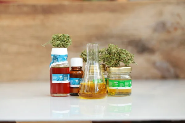 Aceite Cannabis Cbd Cáñamo — Foto de Stock