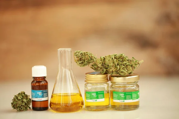 Aceite Cannabis Cbd Cáñamo — Foto de Stock