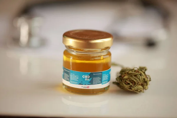 Cannabis Aceite Cbd Estetoscopio Receta —  Fotos de Stock