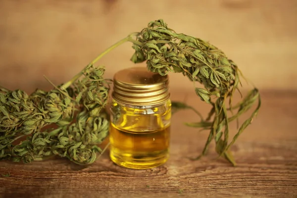 Aceite Cannabis Cbd Cáñamo — Foto de Stock