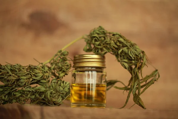 Aceite Cannabis Cbd Cáñamo — Foto de Stock