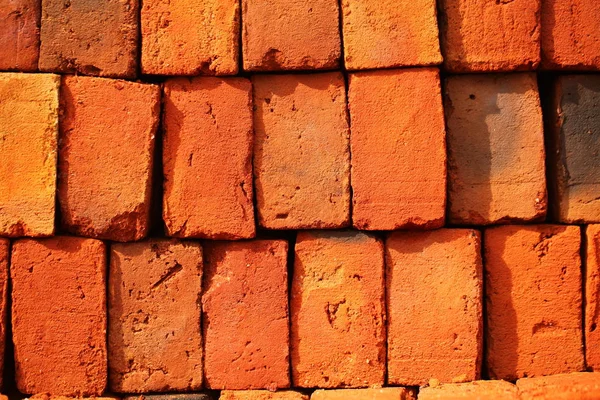 Red brick in the earthen canal during construction  tropical sri lanka temple