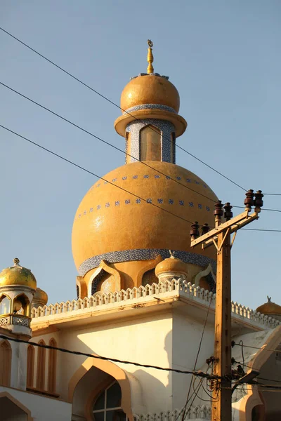 Sri Lanka Negombo 2020 Moschea Musulmana Minareto Contro Cielo — Foto Stock