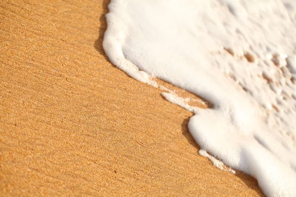 Skum Sandig Tropisk Havsstrand — Stockfoto