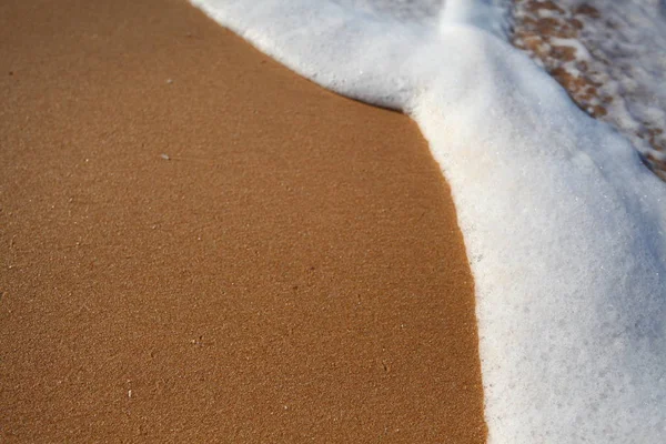 Λευκό Αφρό Αμμώδη Τροπικό Ωκεανό Παραλία — Φωτογραφία Αρχείου