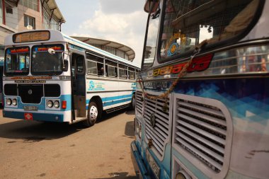 Halk Merkezi Şehir Otobüs İstasyonu. Sri Lanka, Negombo, 2020