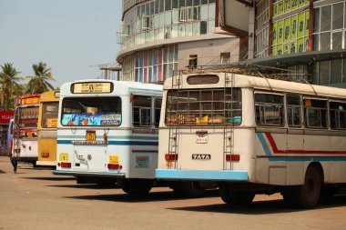 Halk Merkezi Şehir Otobüs İstasyonu. Sri Lanka, Negombo, 2020