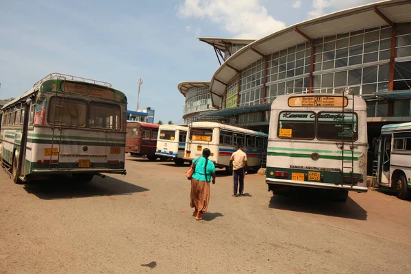 Openbaar Busstation Central City Sri Lanka Negombo 2020 — Stockfoto