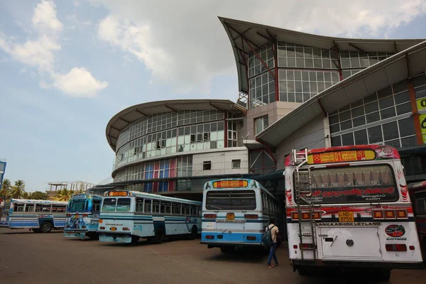 Estación Central Autobuses Públicos Sri Lanka Negombo 2020 — Foto de Stock