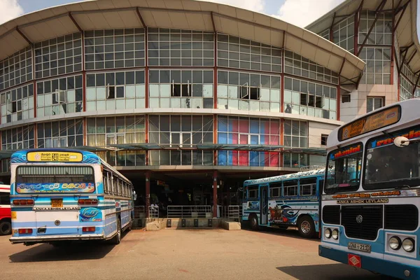 Openbaar Busstation Central City Sri Lanka Negombo 2020 — Stockfoto