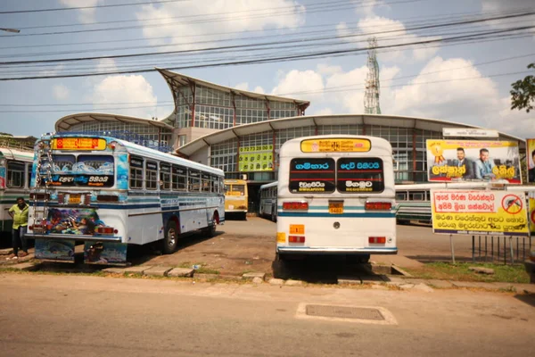 Openbaar Busstation Central City Sri Lanka Negombo 2020 — Stockfoto