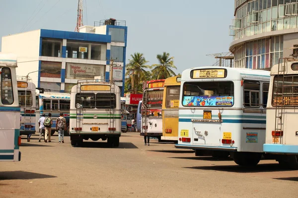 Openbaar Busstation Central City Sri Lanka Negombo 2020 — Stockfoto