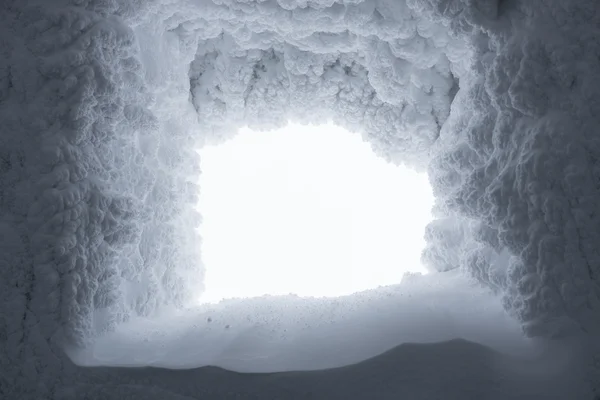 霜で冬背景を抽象化し、設計のための雪 — ストック写真