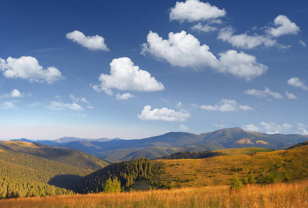 Mountain landscape with a beautiful sky