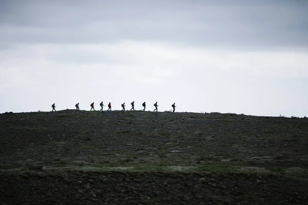 Gruppo di turisti in Islanda — Foto Stock