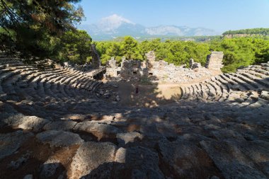 Ruins of the city of Phaselis, tourist attraction of Turkey clipart