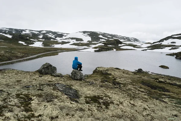 Aurlandsfjellet - ruta panorámica en Noruega — Foto de Stock