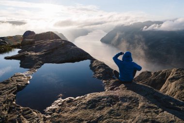 Panorama of Lysefjord, Norway clipart