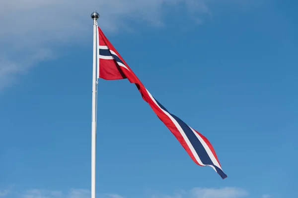 Bandera de Noruega en Noruega — Foto de Stock
