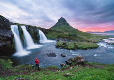 Kirkjufellsfoss - the most beautiful waterfall in Iceland clipart