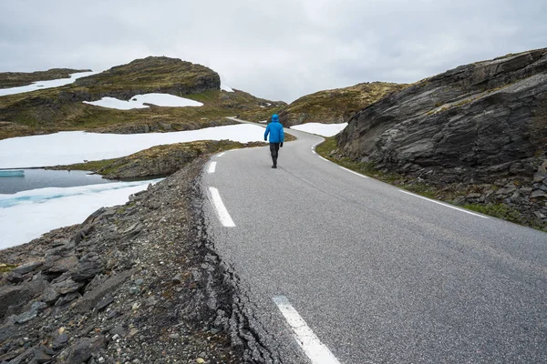 Aussichtsreiche norwegische Route aurlandsfjellet — Stockfoto