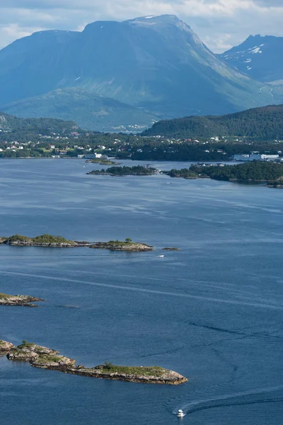 View from the Aksla mountain in the city of Alesund — Stock Photo, Image