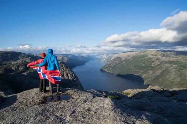 Lysefjord, Norveç Panoraması — Stok fotoğraf
