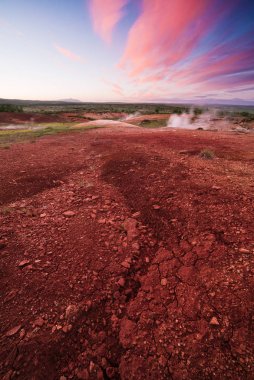 İzlanda'daki Geysers Vadisi